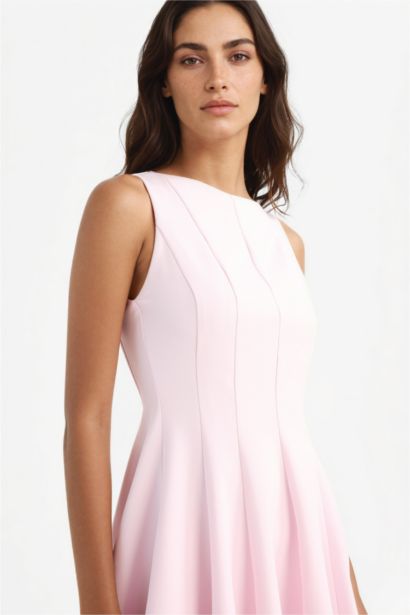 қайық тәріздес жаға жеңсіз Қысқа жеңді тоқылған көйлек