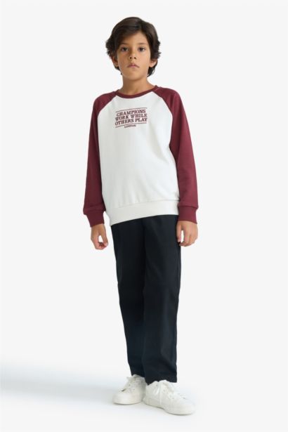 Boy Oversize Fit Embroidered Sweatshirt