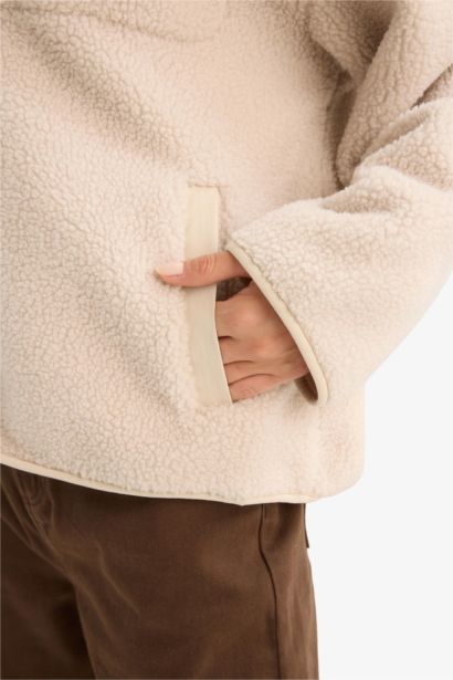 Plush Zippered Cardigan