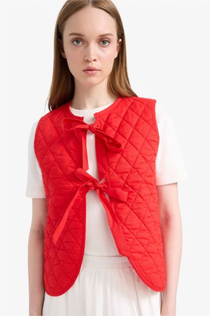 Crew Neck Tied Cotton Vest