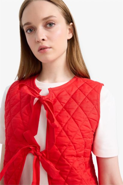 Crew Neck Tied Cotton Vest