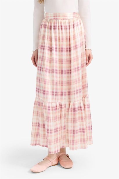 Printed Satin Maxi Skirt