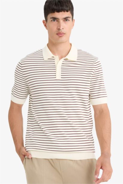 Standard Fit Polo Collar Knitwear Polo T-Shirt