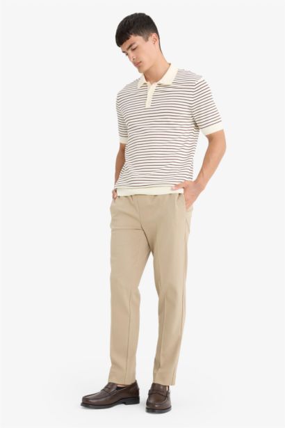 Standard Fit Polo Collar Knitwear Polo T-Shirt