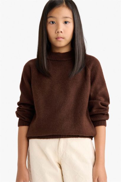 Girl Regular Fit Crew Neck Pullover