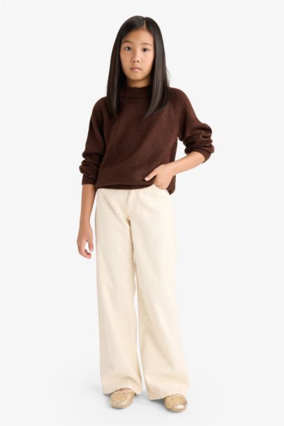 Girl Regular Fit Crew Neck Pullover