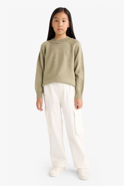 Girl Regular Fit Crew Neck Pullover