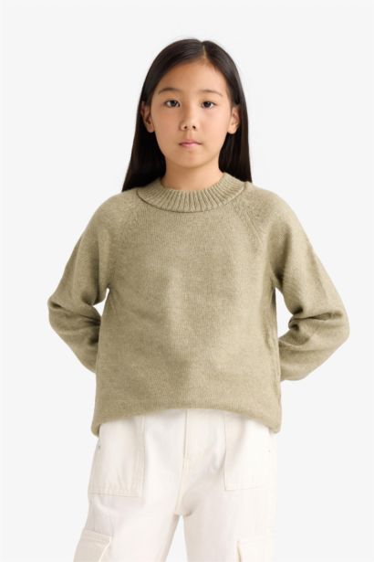 Girl Regular Fit Crew Neck Pullover