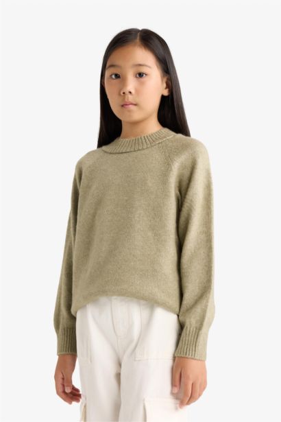 Girl Regular Fit Crew Neck Pullover