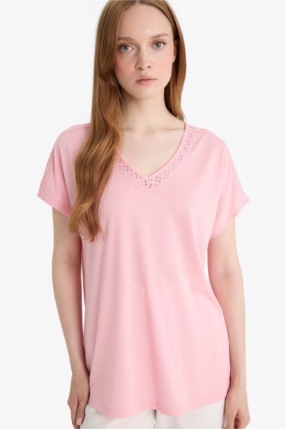 V Neck Short Sleeve T-Shirt