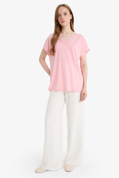 V Neck Short Sleeve T-Shirt