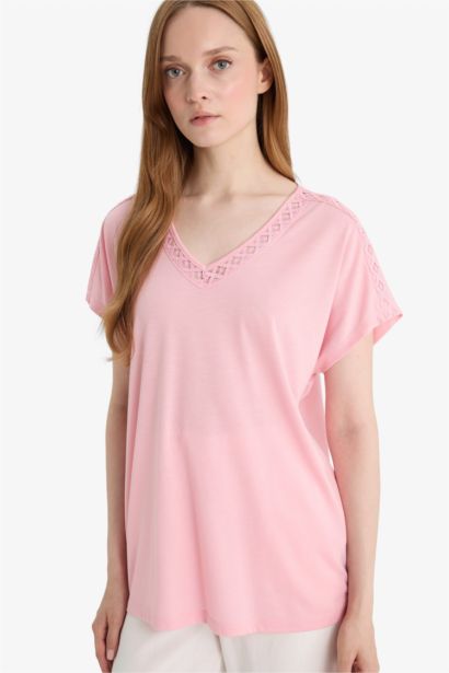 V Neck Short Sleeve T-Shirt