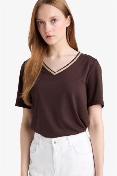 Regular Fit V-Neck Short Sleeve T-Shirt