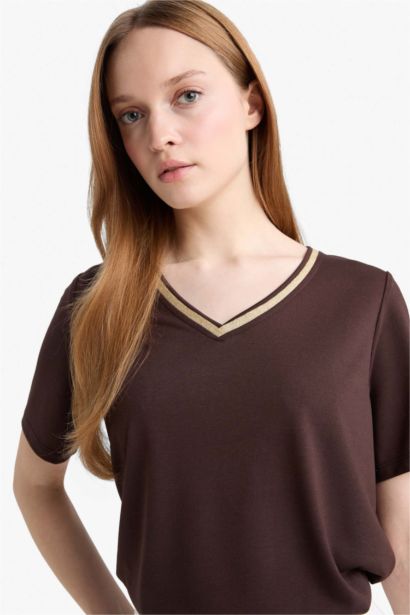 Regular Fit V-Neck Short Sleeve T-Shirt