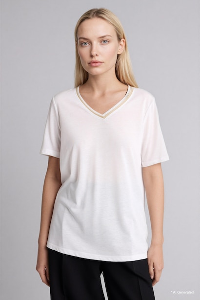 Regular Fit V-Neck Short Sleeve T-Shirt