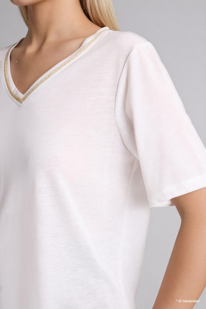 Regular Fit V-Neck Short Sleeve T-Shirt