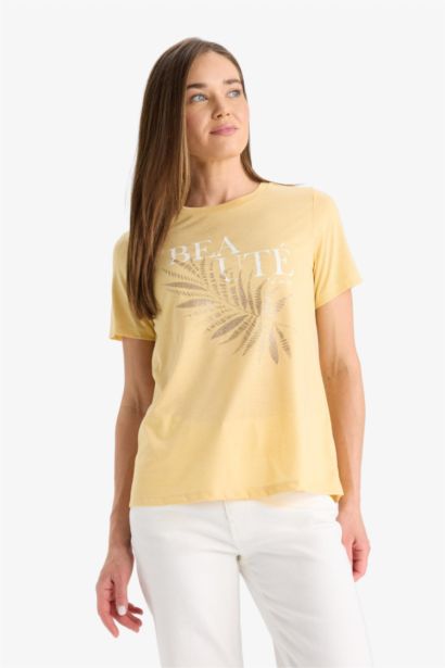 Regular Fit Crew Neck Printed T-Shirt