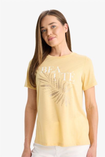 Regular Fit Crew Neck Printed T-Shirt