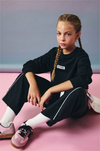 Ensemble Sweatshirt imprimé à col rond et Débardeur pour fille