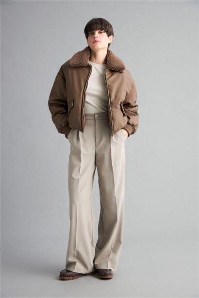 جاكيت جلد صناعي قصة عادية بياخة بولو