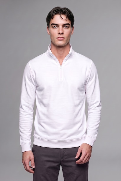 Regular Fıt Yarım Fermuarlı Sweatshirt