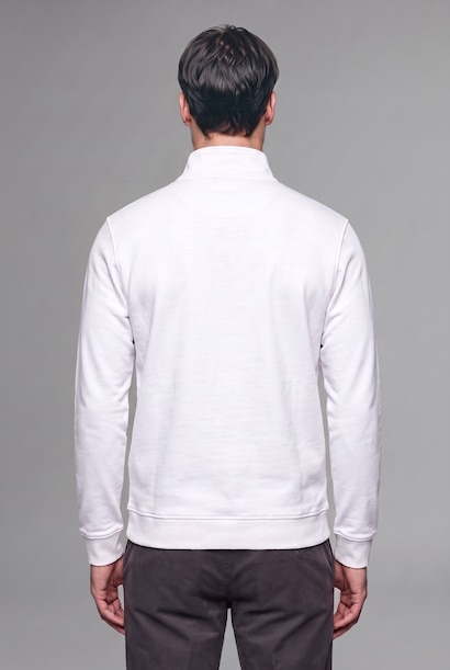 Regular Fıt Yarım Fermuarlı Sweatshirt