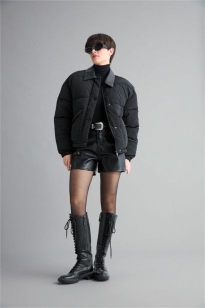 Waterproof Regular Fit Polo Neck Jacket