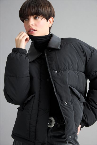 Waterproof Regular Fit Polo Neck Jacket