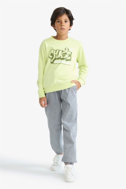 Boy Crew Neck Printed Sweatshirt