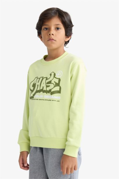 Boy Crew Neck Printed Sweatshirt
