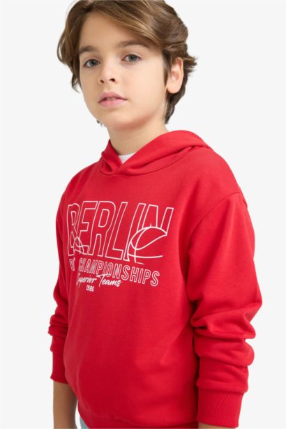 Sweat à capuche imprimé pour garçon