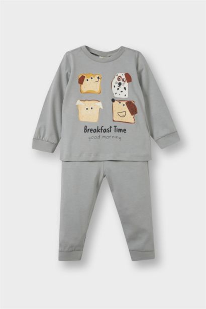 Baby Boy Printed Cotton Top Bottom 2 Piece Pajama Set