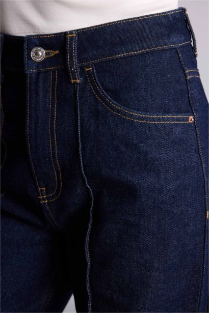 Regular Hem Denim Trousers