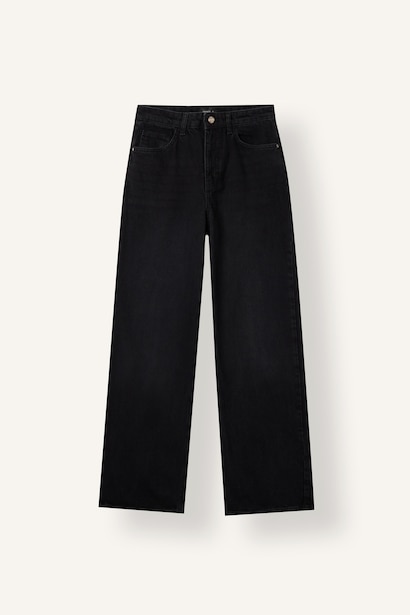 Straight Wide Yüksek Bel Jean