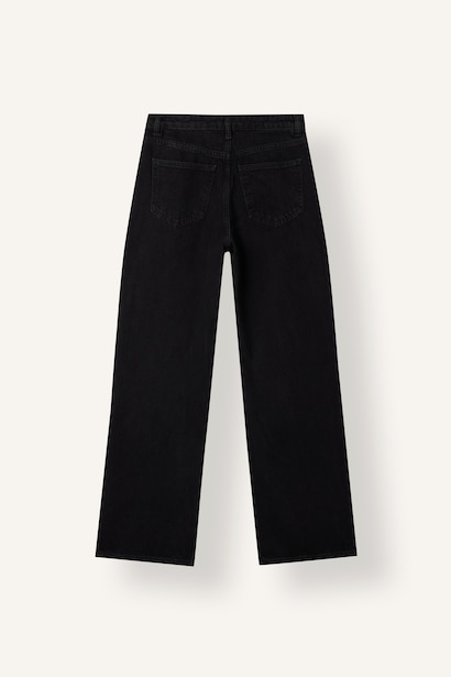 Straight Wide Yüksek Bel Jean