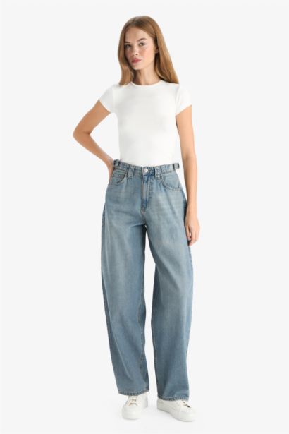 Carpenter Fit High Waist Long Jeans