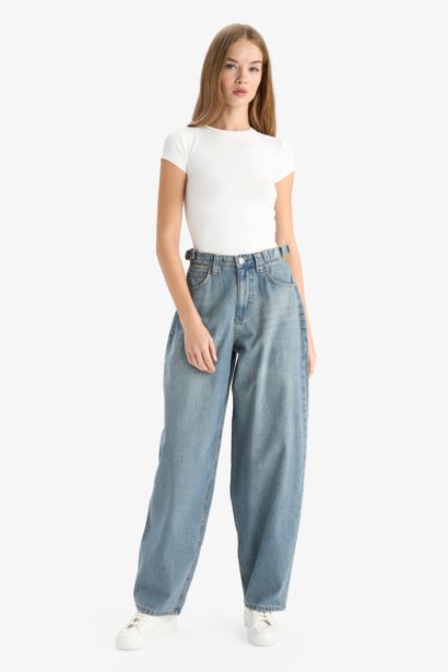 Carpenter Fit High Waist Long Jeans