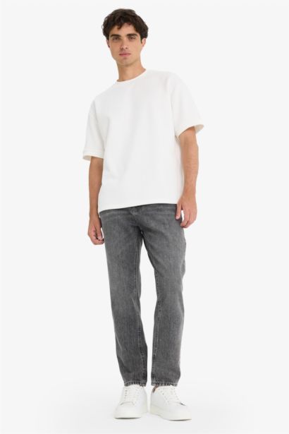 %100 Pamuk 90's Slim Fit Dar Kalıp Yüksek Bel Dar Paça Jean Pantolon