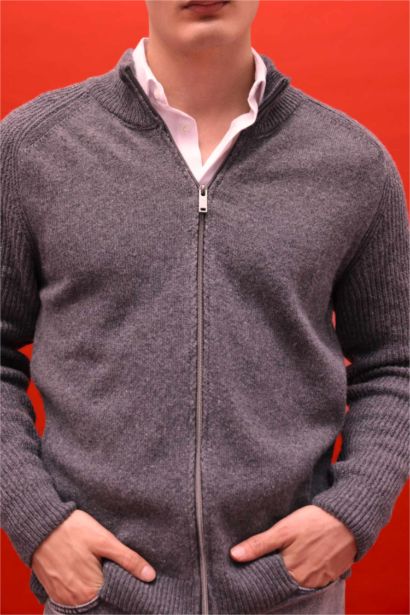 Standard Fit Turtleneck Knitwear Cardigan