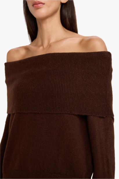 Regular Fit Strapless Knitwear Pullover