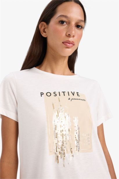 Regular Fit Crew Neck Printed T-Shirt