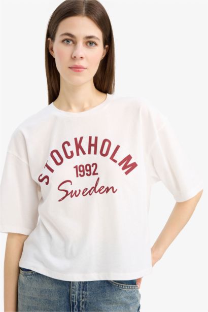 Boxy Fit Crew Neck T-Shirt