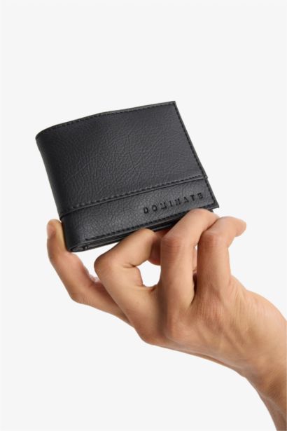 Man Faux Leather Wallet