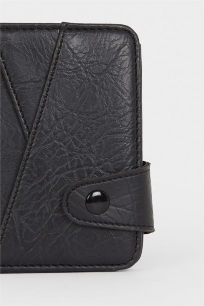 Man Faux Leather Wallet