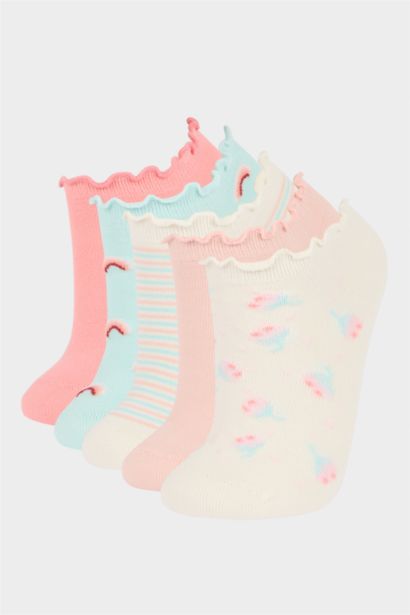 5'li Pamuklu Patik Çorap Kız Çocuk