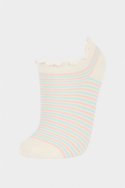 5'li Pamuklu Patik Çorap Kız Çocuk