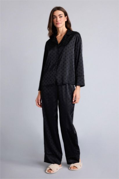 Polka Dot Top Bottom 2 Piece Pajama Set