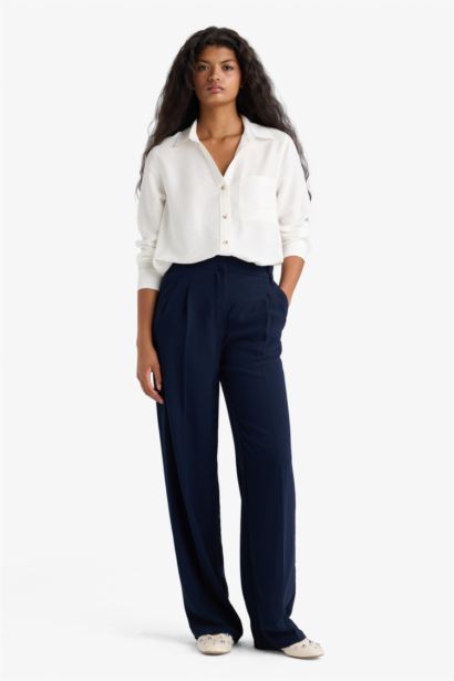 Regular Fit Shirt Collar Long Sleeve Shirt