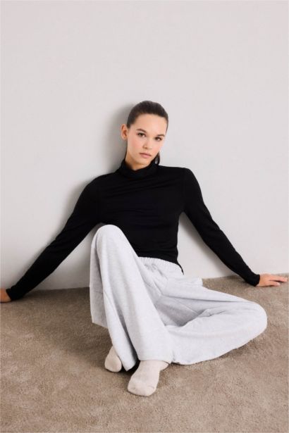 توب بيجاما كشمير ناعم محكم كم طويل من Fall in Love