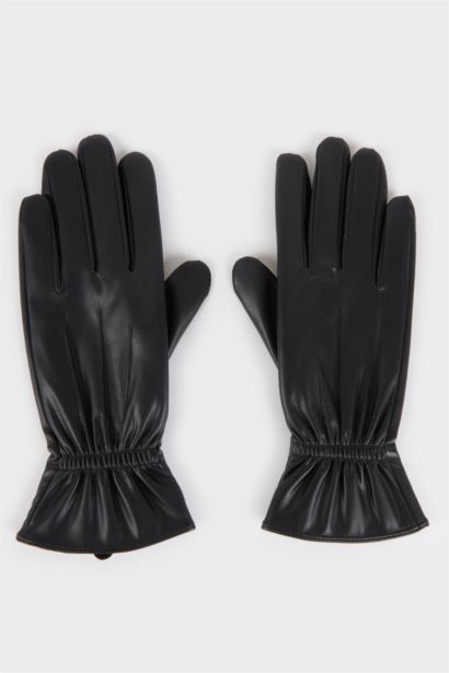 كفوف نسائي من جلد صناعي